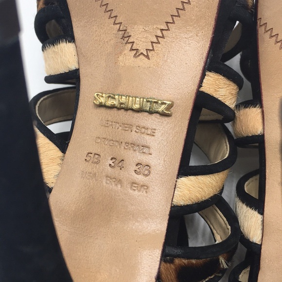 SCHUTZ Cheetah Heels, Size 5 - Picture 7 of 8